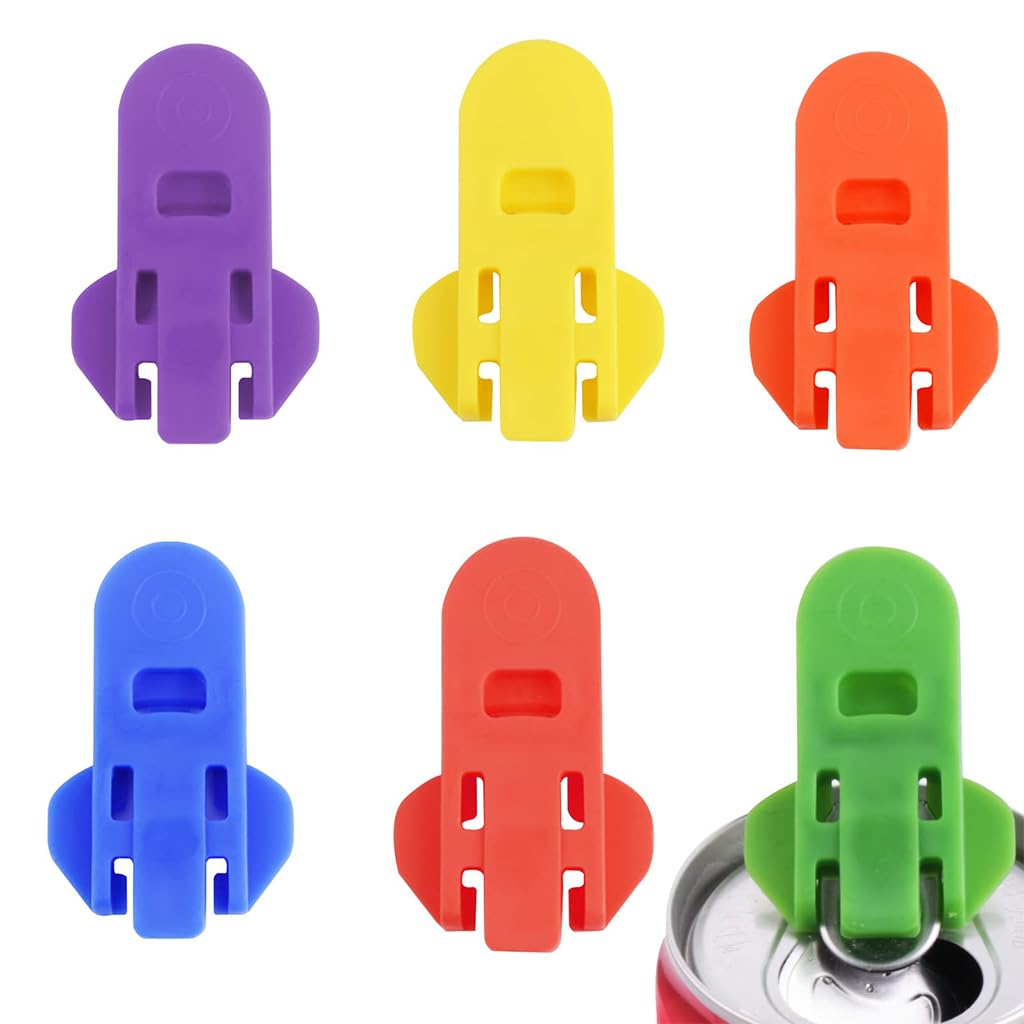 HASTHIP 6 Pack Manual Easy Can Opener, Multipurpose Manual Can & Bottle Opener, Premium Plastic Shields Can Openers for Pop, Coke, Beer, Soda, Drink Aluminum Beverage HASTHIP 6 Pack Manual Easy Can Opener, Multipurpose Manual Can & Bottle Opener, Premium Plastic Shields Can Openers for Pop, Coke, Beer, Soda, Drink Aluminum Beverage